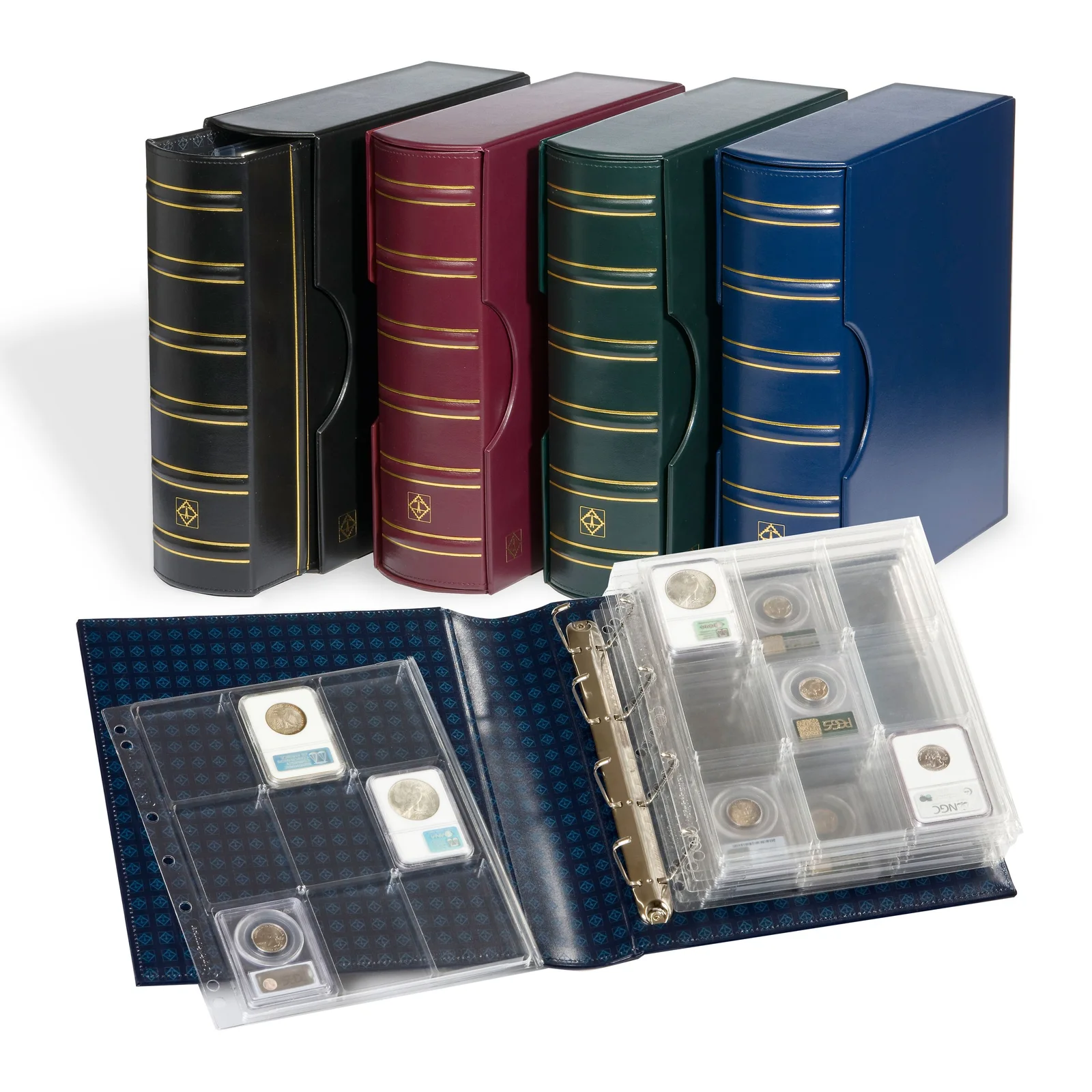 LIGHTHOUSE CLASSIC GRANDE G Coin Album Set with ENCAP PAGES for Slabs
