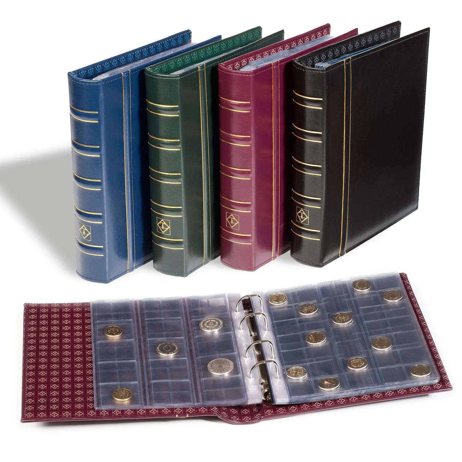 LIGHTHOUSE OPTIMA Classic Coin Albums, with 10 OPTIMA Sheets