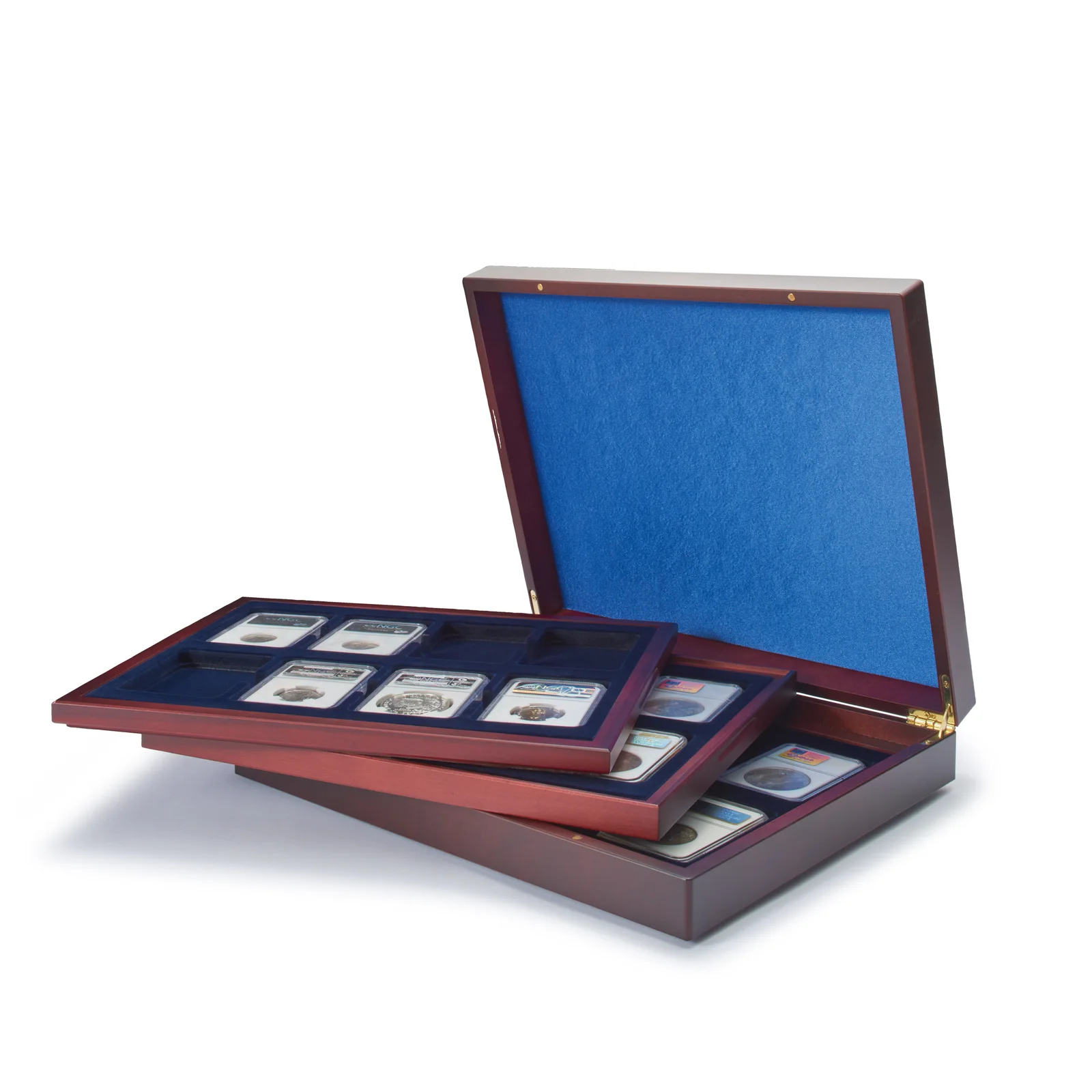 LIGHTHOUSE VOLTERRA TRIO DE LUXE Display Coin Case for Certified Coin Slabs