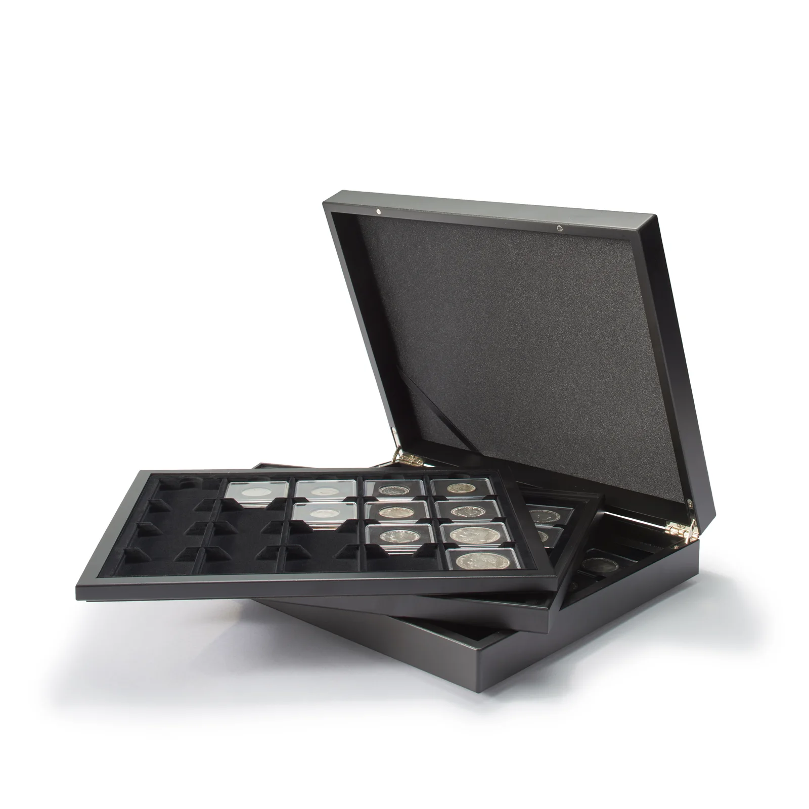 LIGHTHOUSE VOLTERRA TRIO DE LUXE Display Coin Case for Coin Flips or QUADRUM
