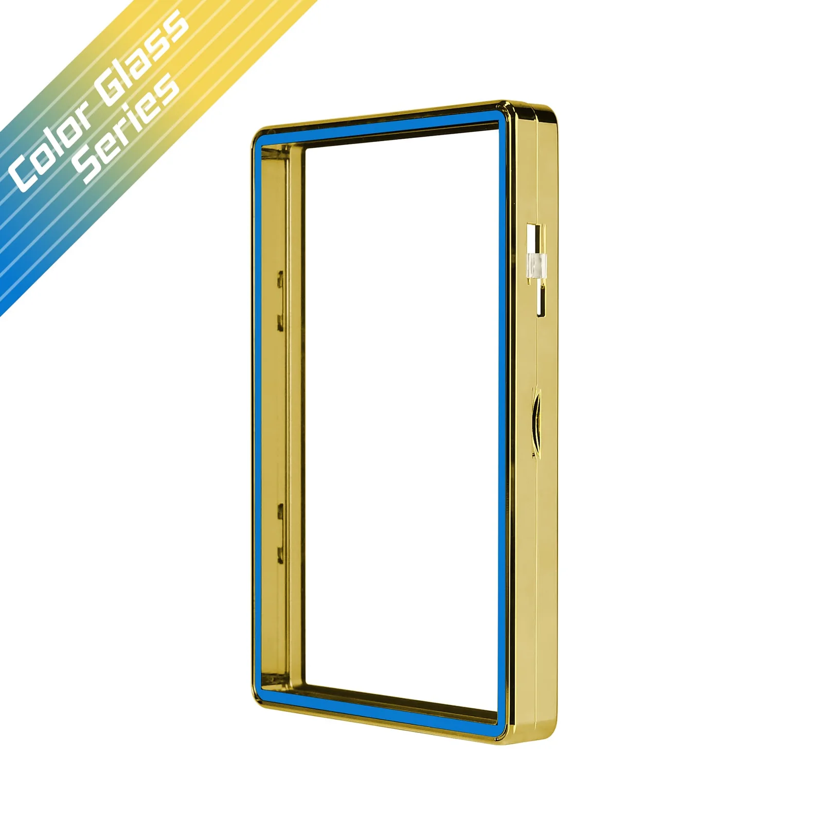 Slabmags Thick PSA Slabmags Case - Metallic Gold With Blue Glass Border