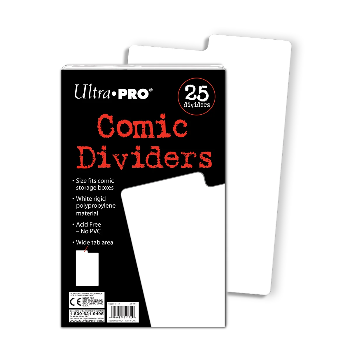 Ultra PRO White Comic Dividers (25ct)
